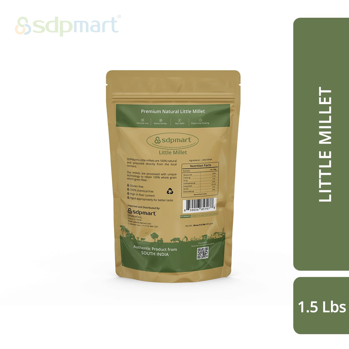 Premium Little Millet (Unpolished) 1.5 LB