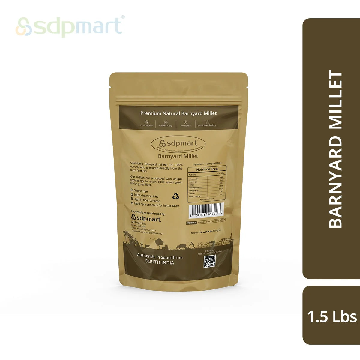 Premium Barnyard Millet (Unpolished) 1.5 LB