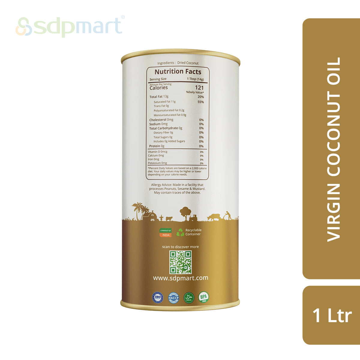 SDPMart Virgin Cold Pressed Chekku Coconut Oil - SDPMart