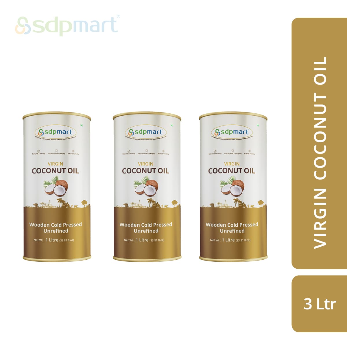 SDPMart Virgin Cold Pressed Chekku Coconut Oil - SDPMart