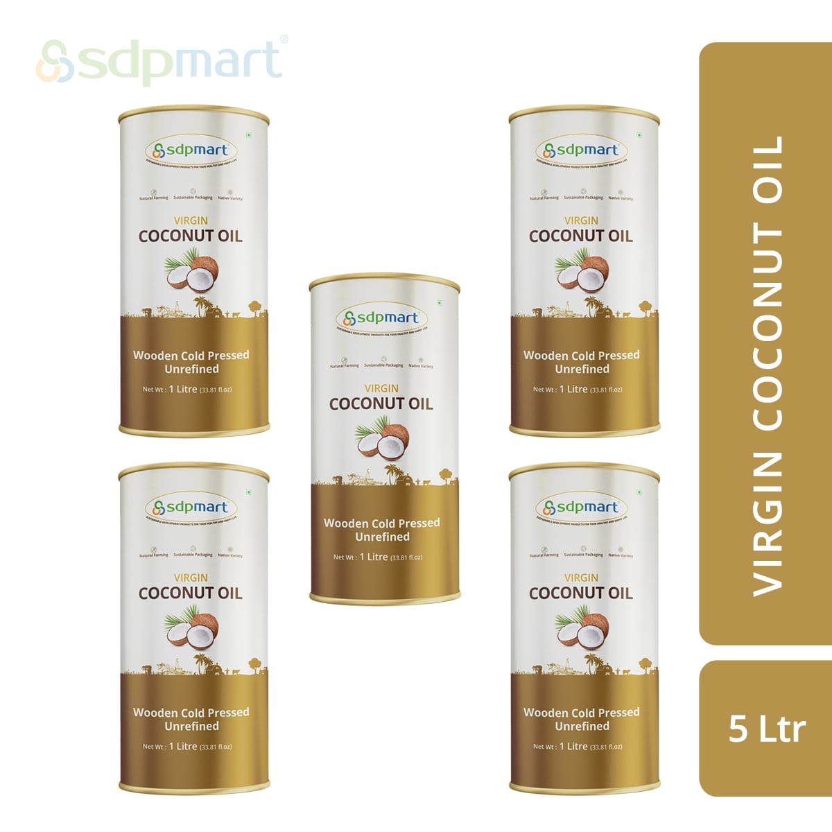 SDPMart Virgin Cold Pressed Chekku Coconut Oil - SDPMart