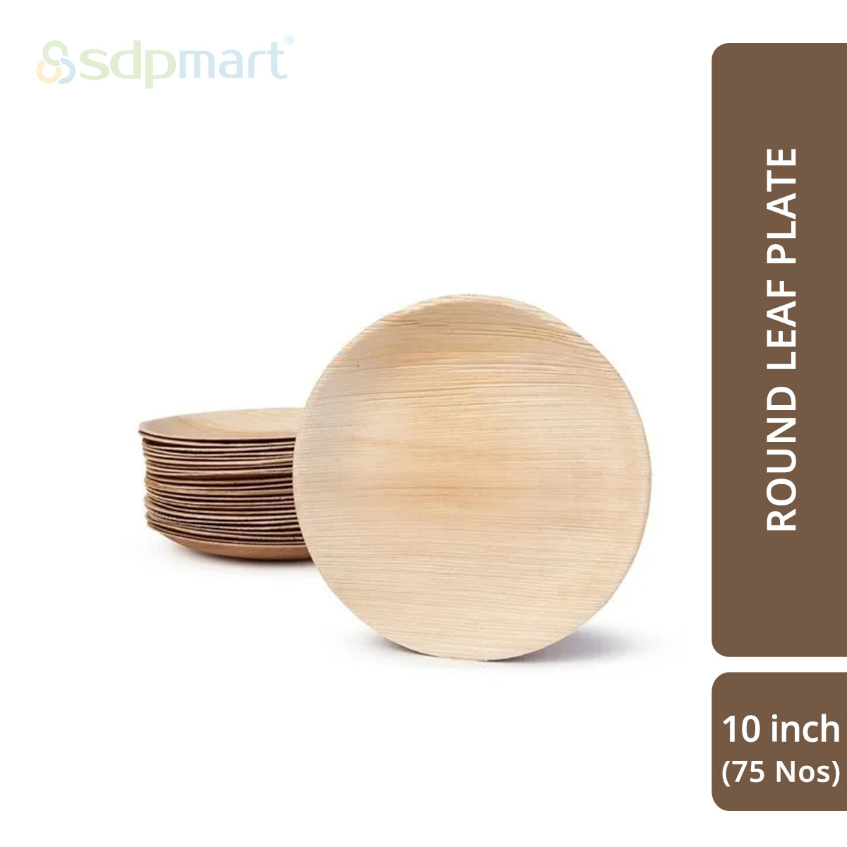 SDPMart Premium Palm Leaf Plate Round 10 INCH - SDPMart