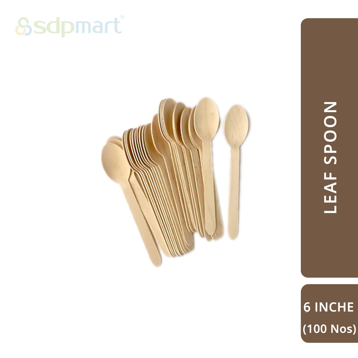 SDPMart Premium Palm Leaf Spoon 6 INCH - SDPMart