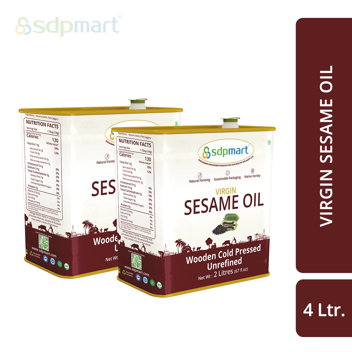 SDPMart Premium Virgin Chekku Sesame Oil - SDPMart