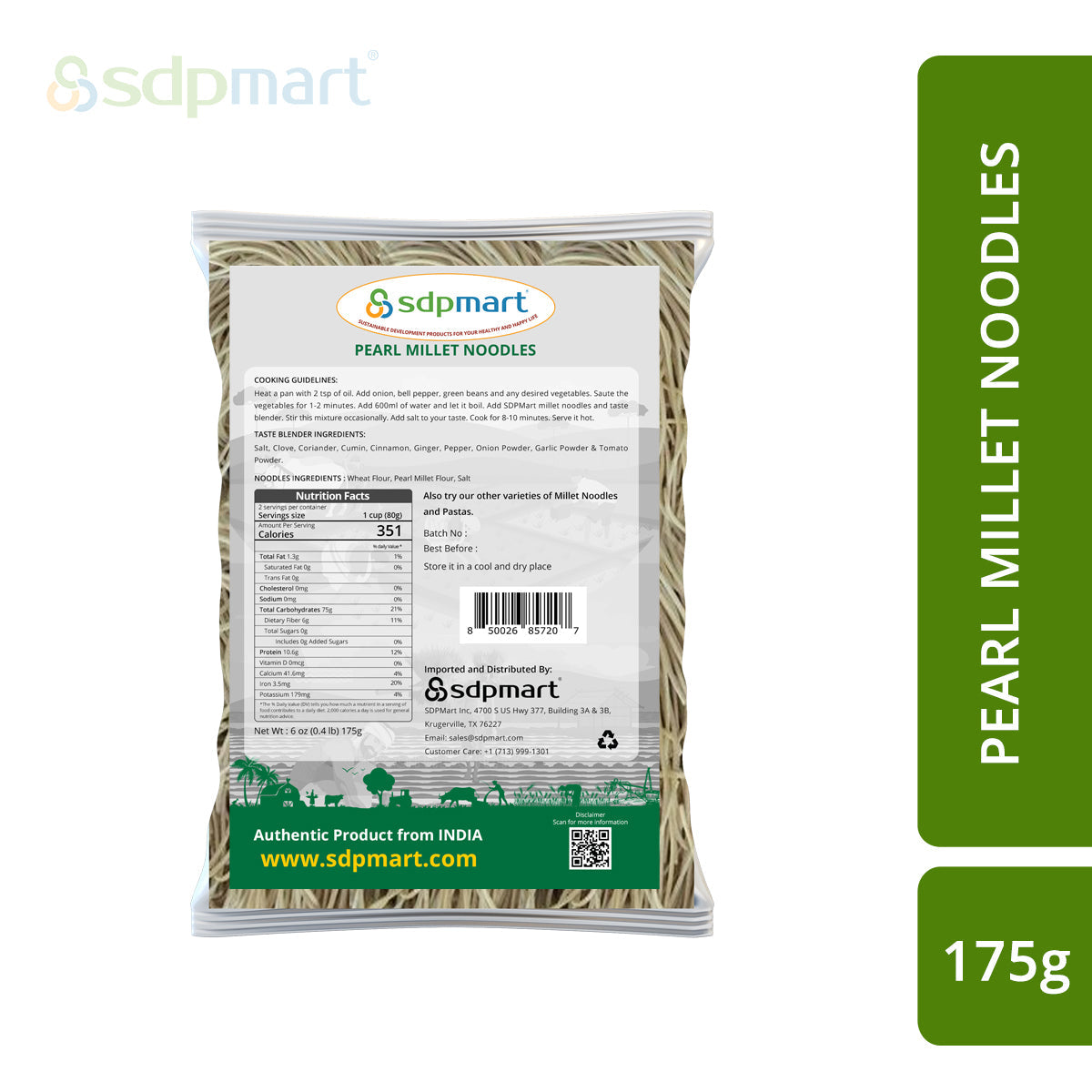 SDPMart Pearl Millet Noodles 175 Gms - SDPMart