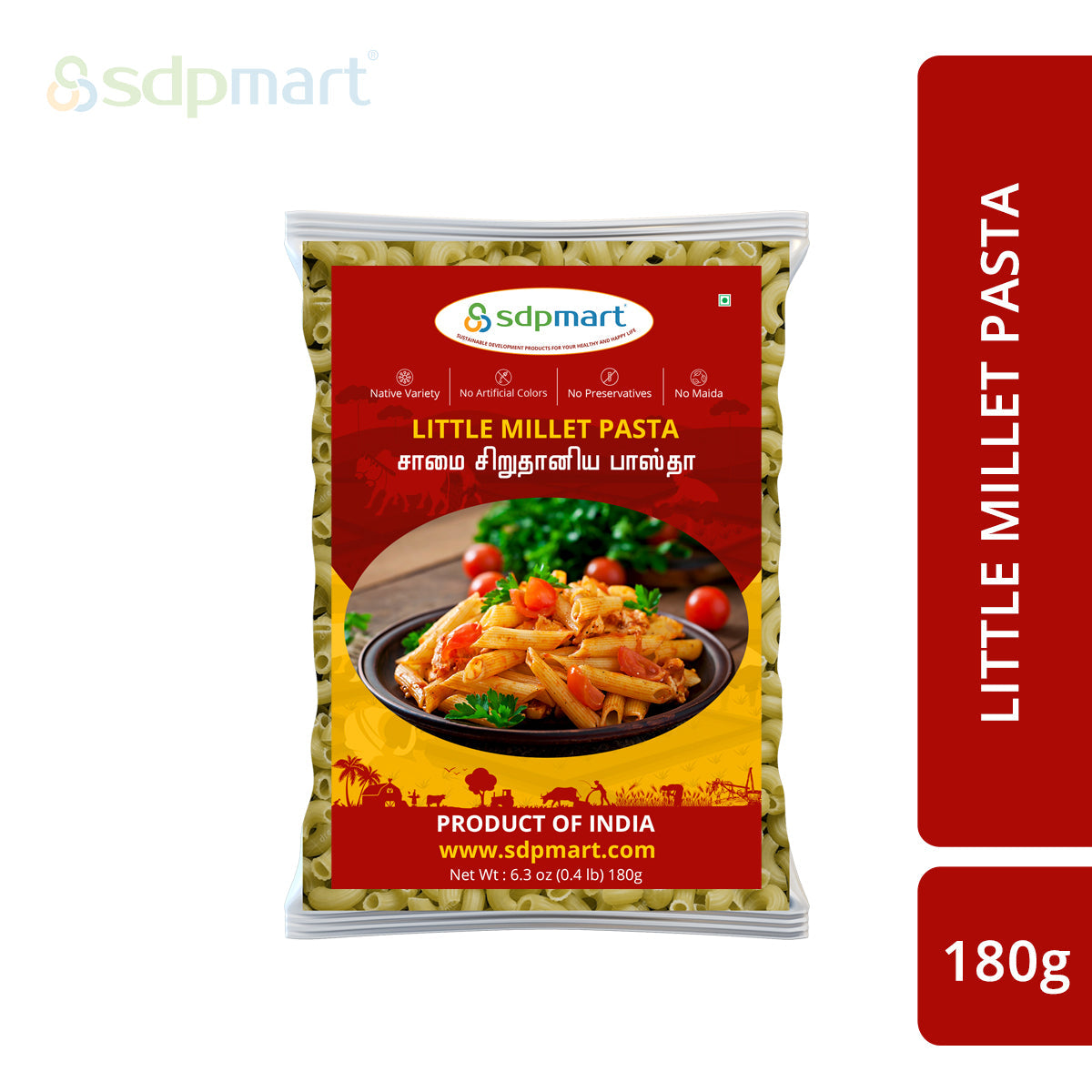 SDPMart Little Millet Pasta 180 Gms - SDPMart