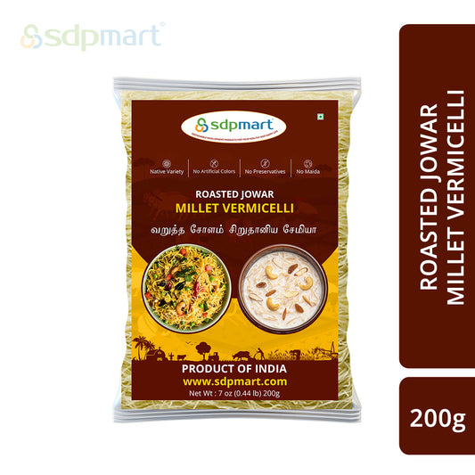 SDPMart Roasted Jowar Millet Vermicelli 200 Gms - SDPMart