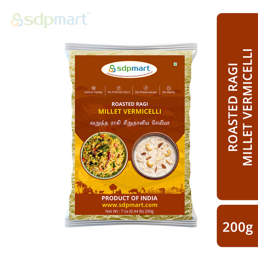 SDPMart Roasted Ragi Millet Vermicelli 200 Gms - SDPMart