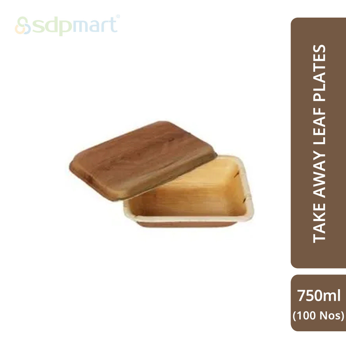 SDPMart Premium Leaf plates - Take Away 750ml - SDPMart