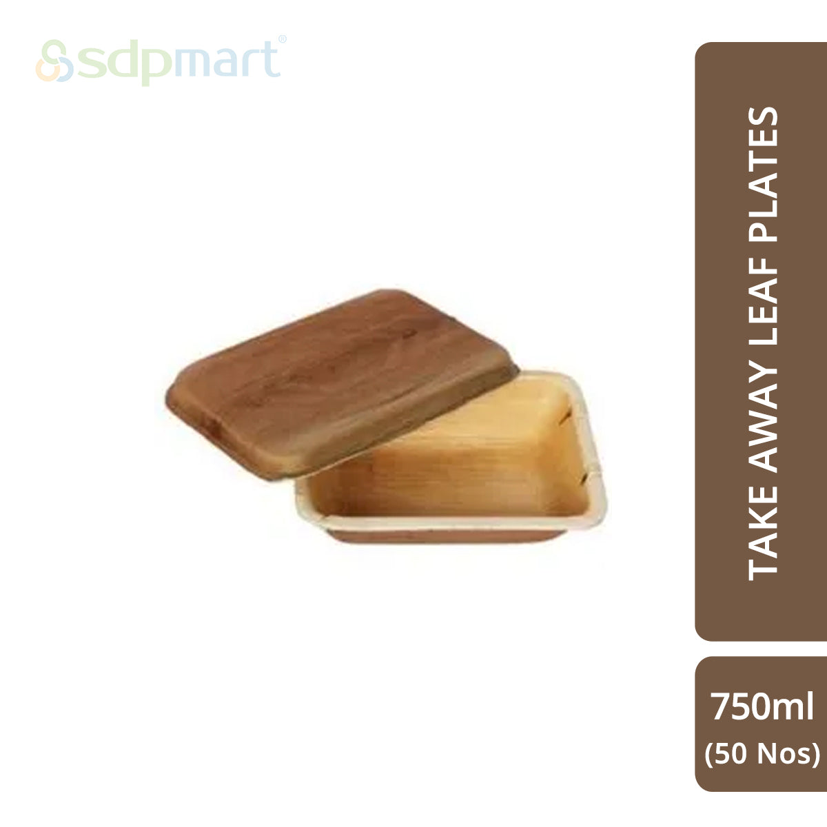 SDPMart Premium Leaf plates - Take Away 750ml - SDPMart