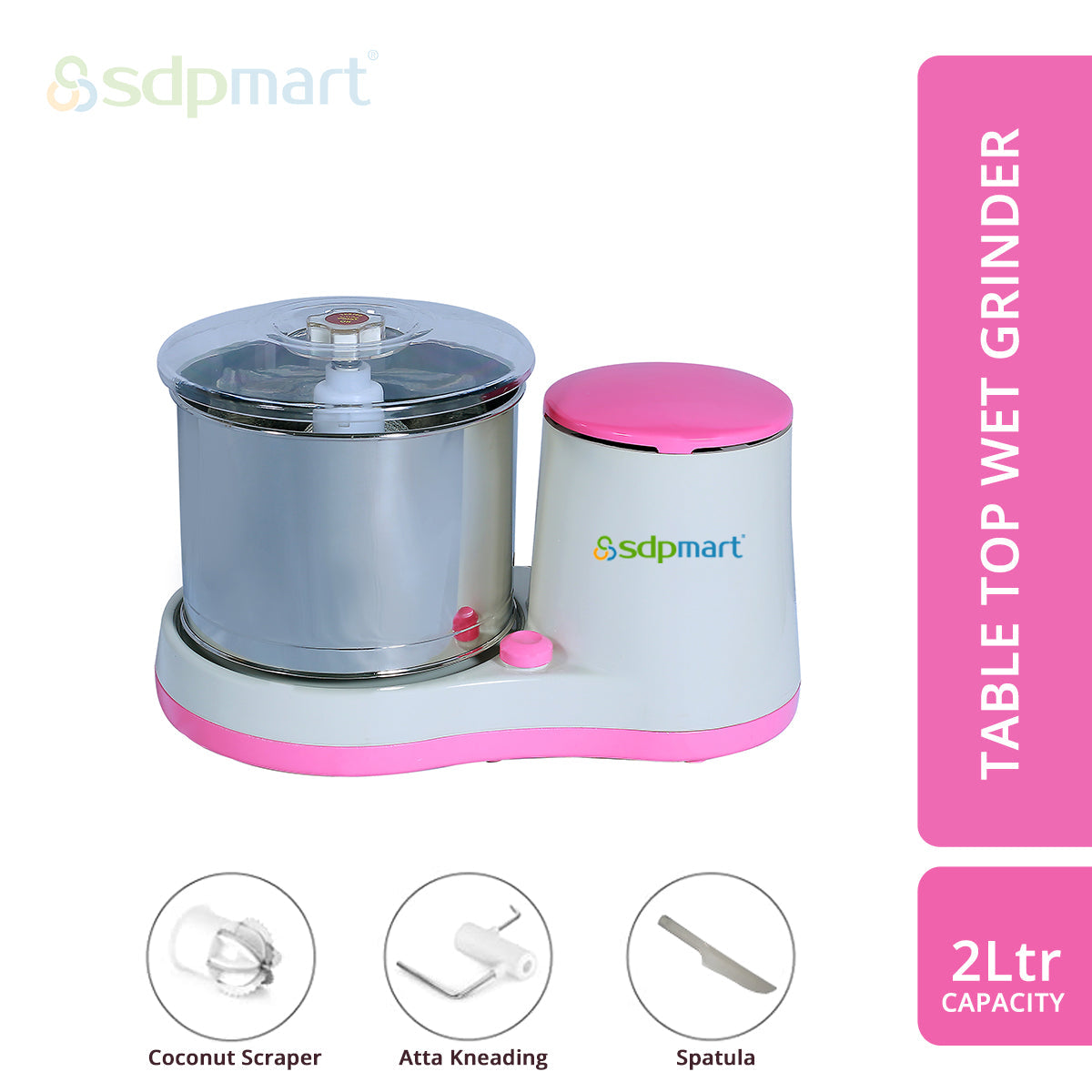 SDPMART Classic Table Top Wet Grinder - 2 Lit - SDPMart