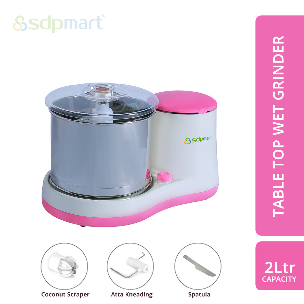 SDPMART Classic Table Top Wet Grinder - 2 Lit - SDPMart