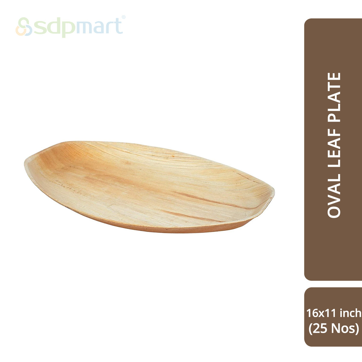 SDPMart Premium Palm Leaf Plate Oval 16x11 INCH - SDPMart