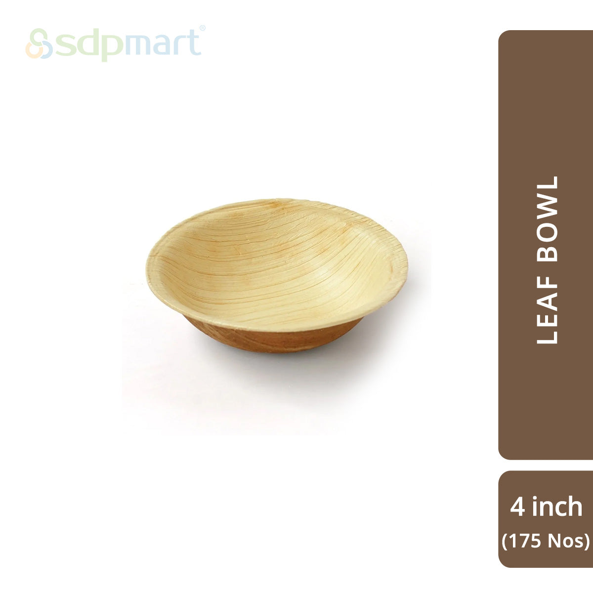 SDPMart Premium Palm Leaf Plate Round Bowl 4 INCH - SDPMart