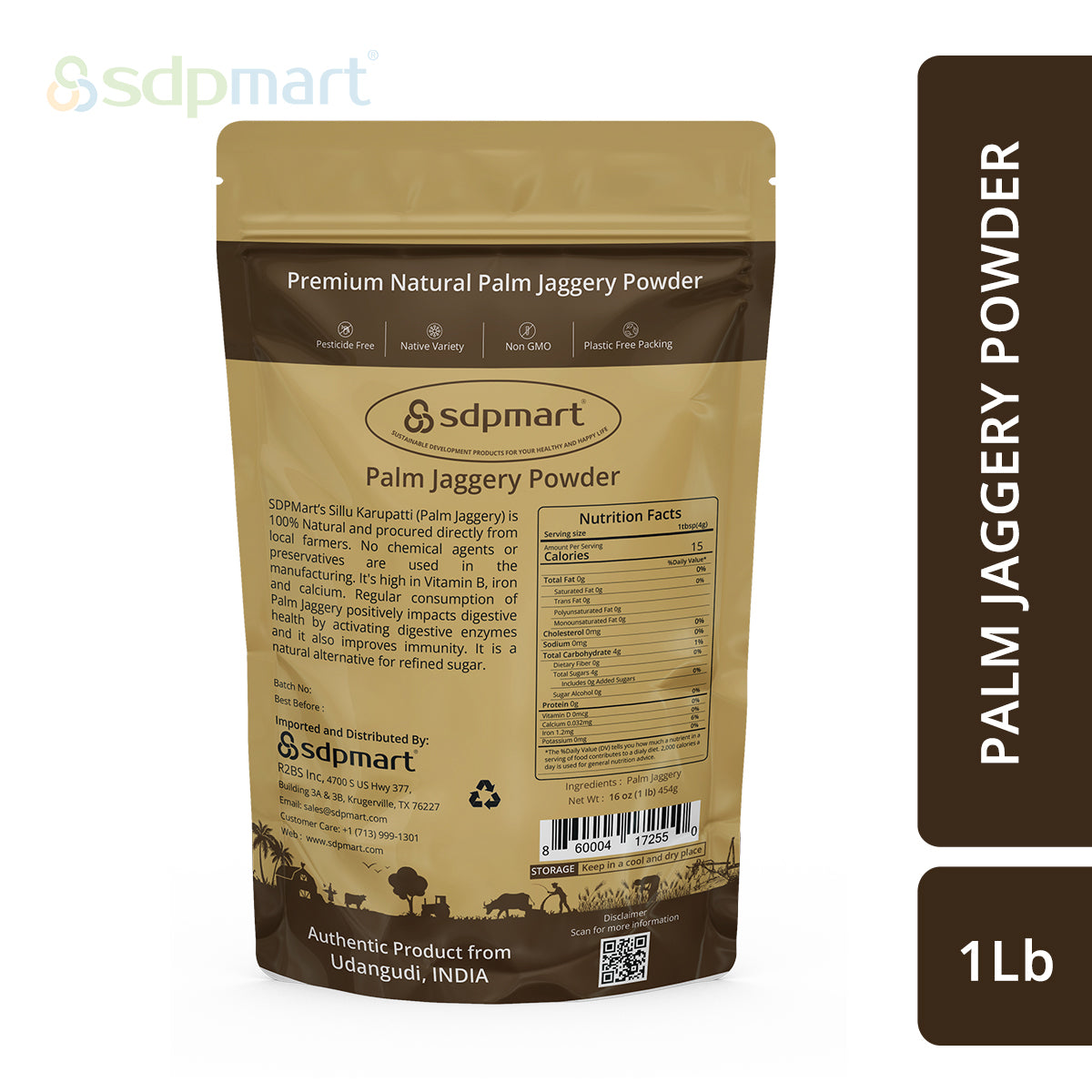 SDPMart Premium Palm Jaggery Powder  (Sillu Karupatti) - SDPMart