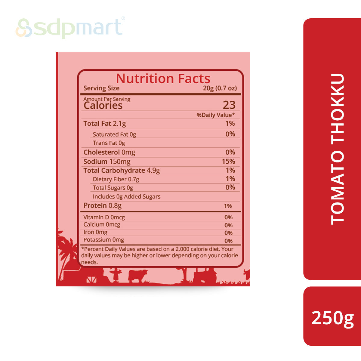 SDPmart Tomato Thokku - 250g - SDPMart